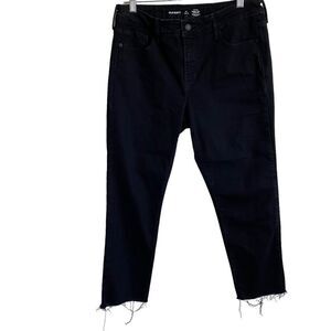 OLD NAVY Black High Rise Power Slim Straight Jeans